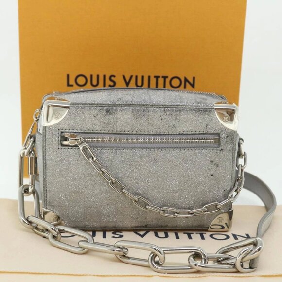 LOUIS VUITTON Damier Glitter Mini Soft Trunk Bag Silver - Picture 1 of 15